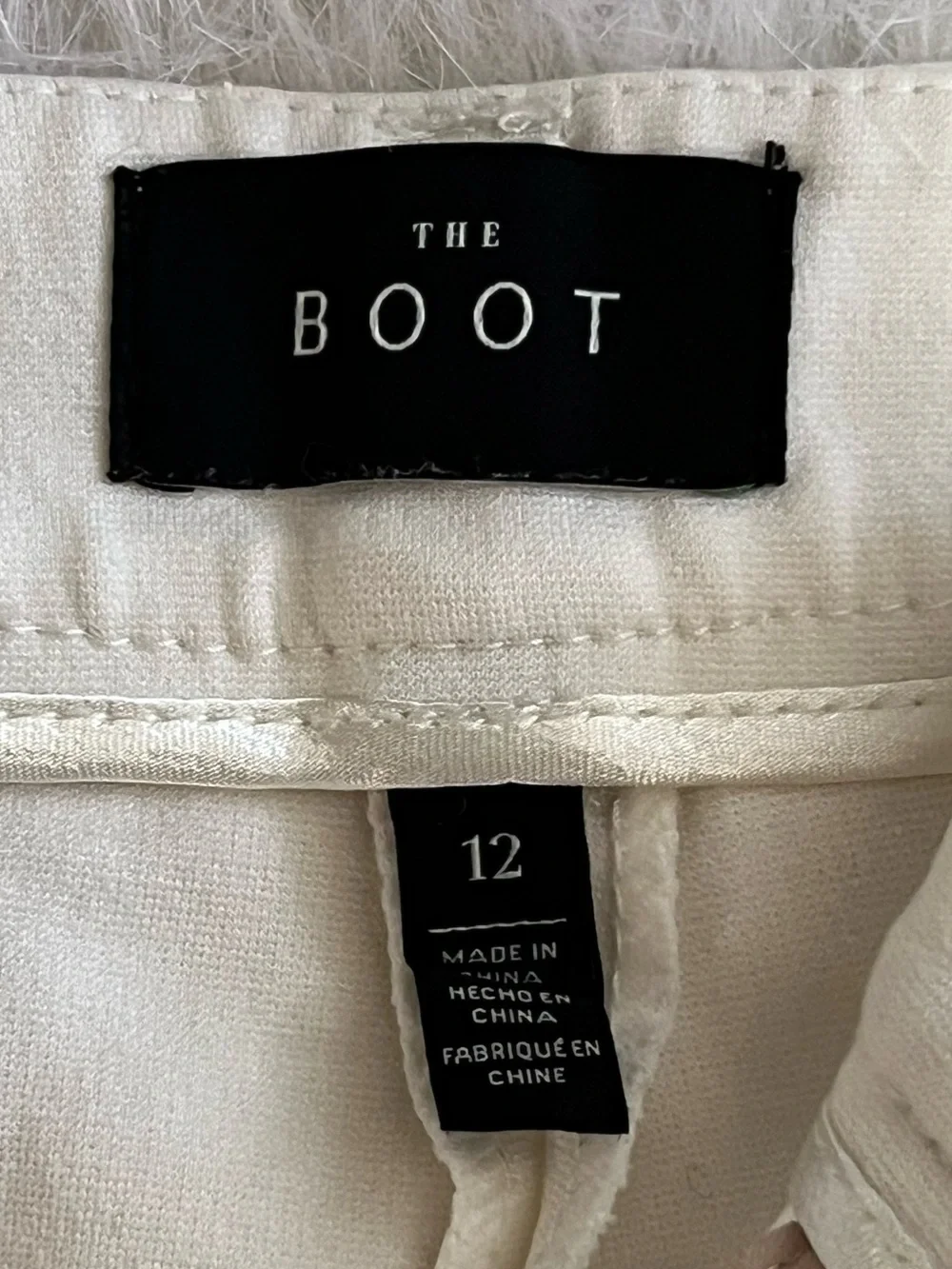The Boot Cream White Bootcut Dress Pants Trousers - Size 12